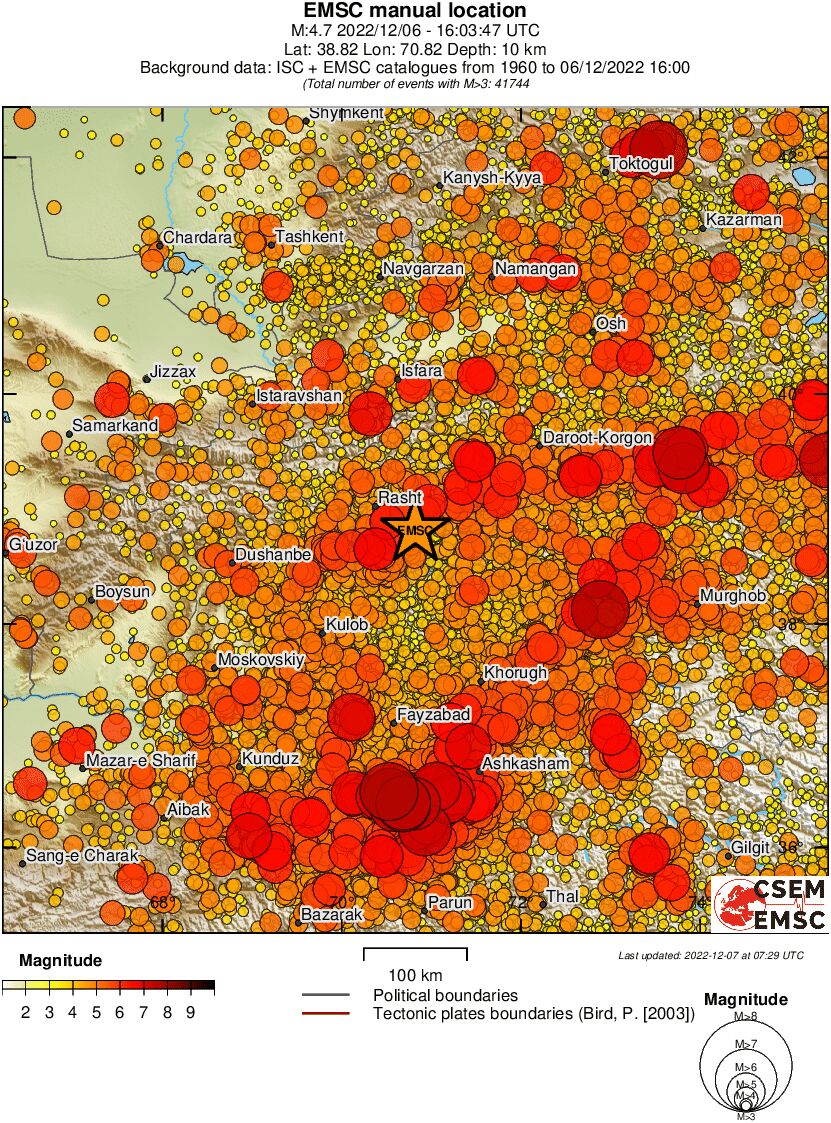 regional magnitude historical seismicity