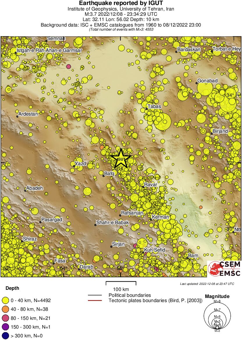 regional historical seismicity