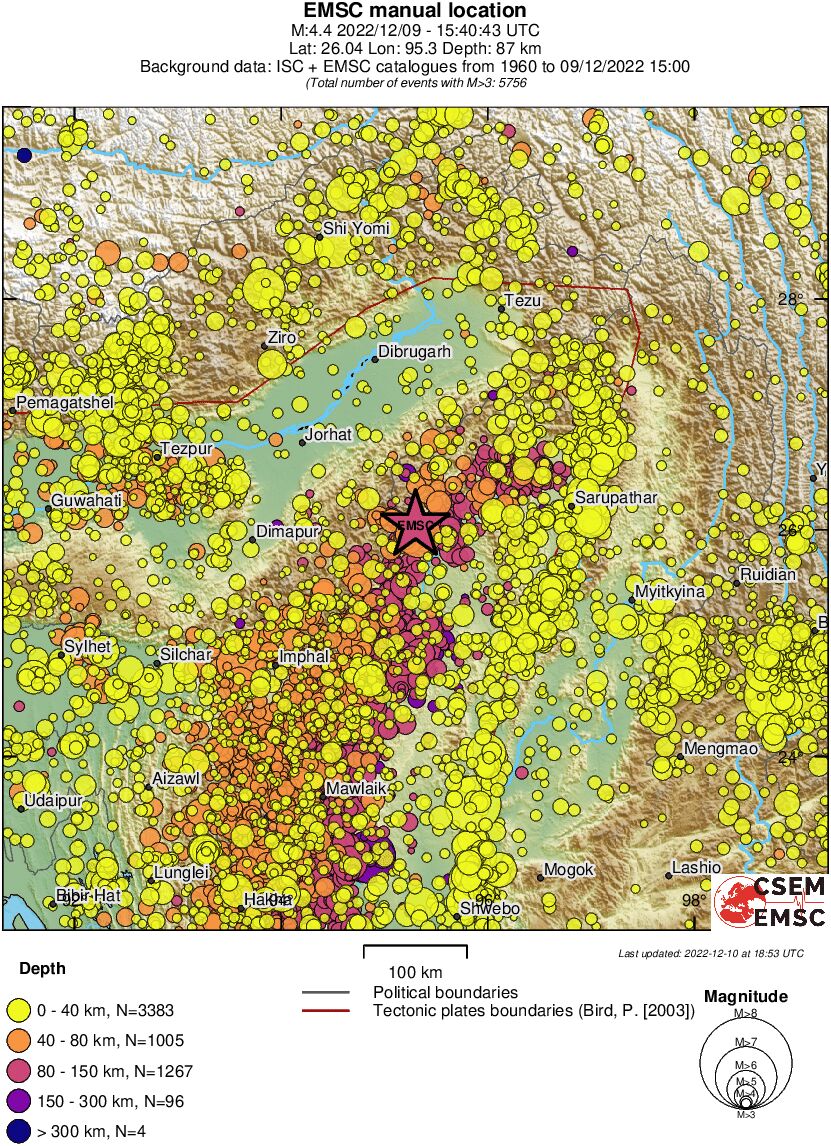 regional historical seismicity