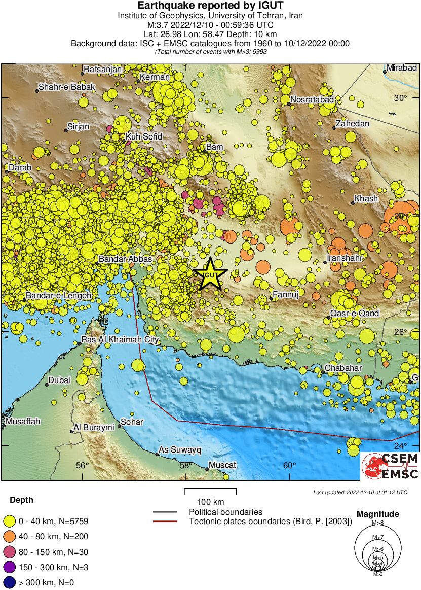 regional historical seismicity