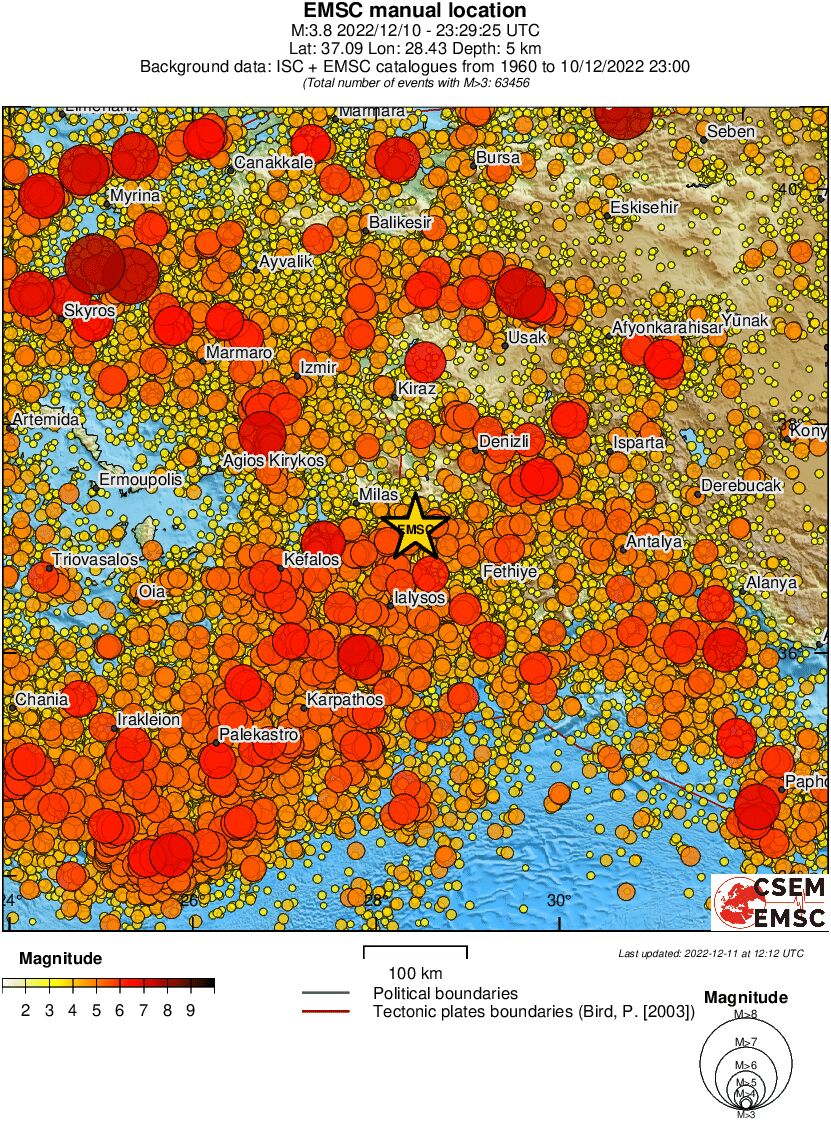 regional magnitude historical seismicity