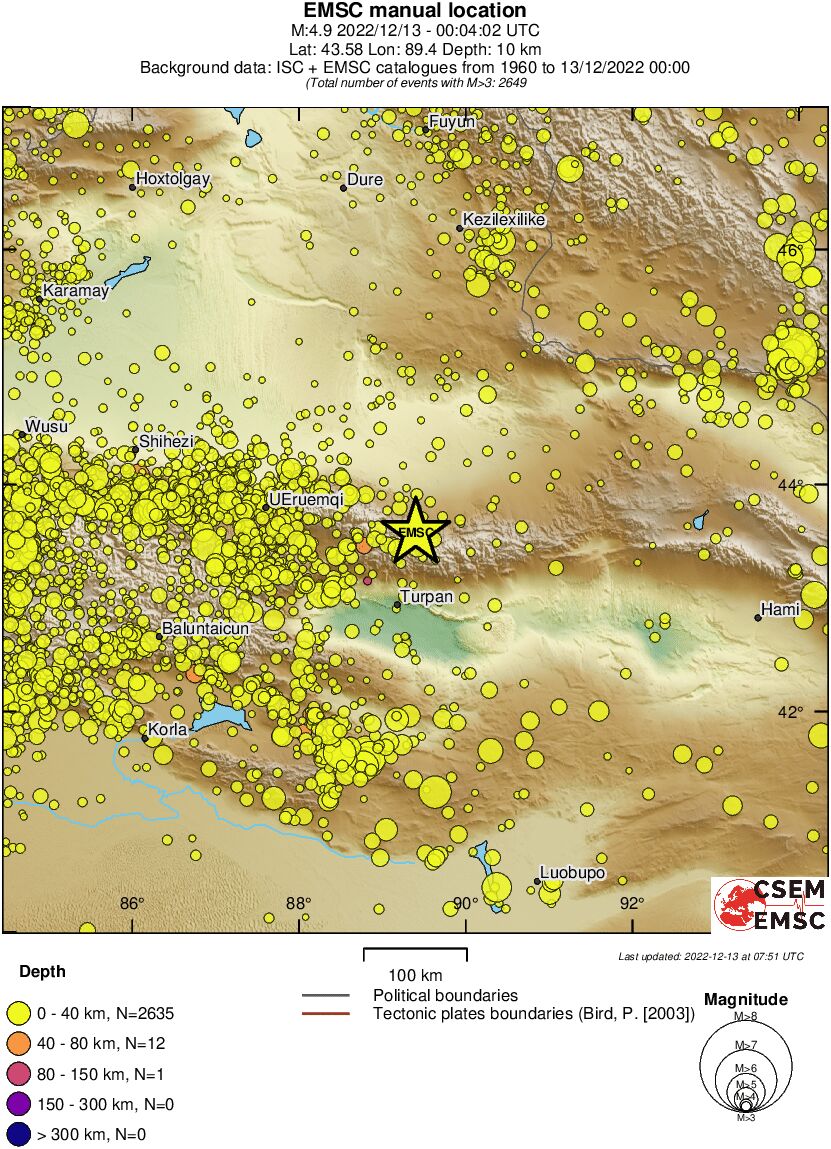 regional historical seismicity