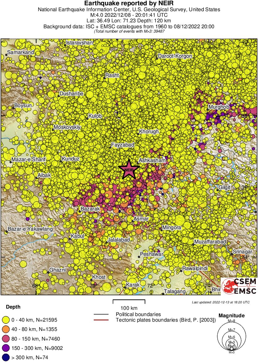 regional historical seismicity