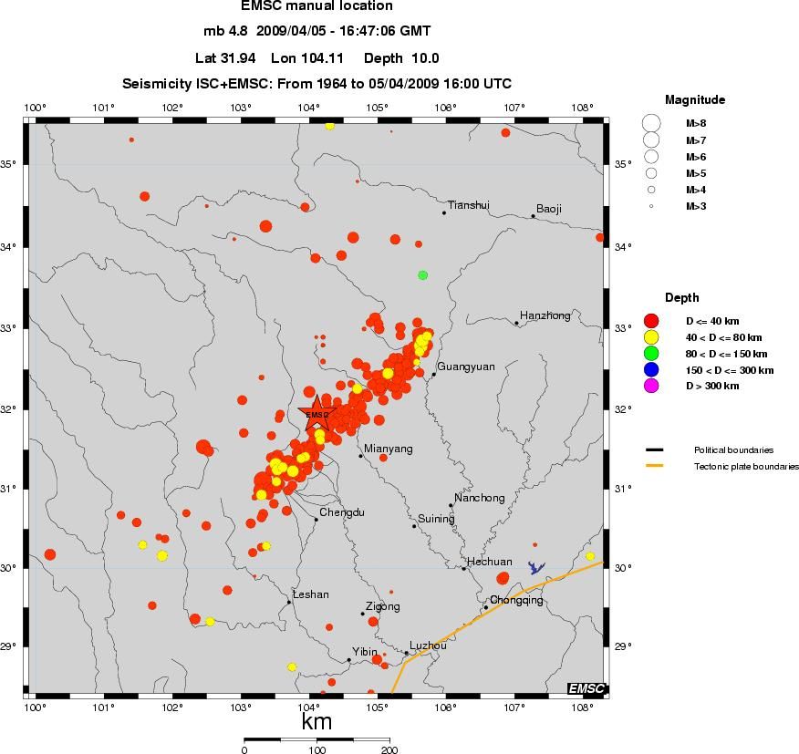 regional historical seismicity