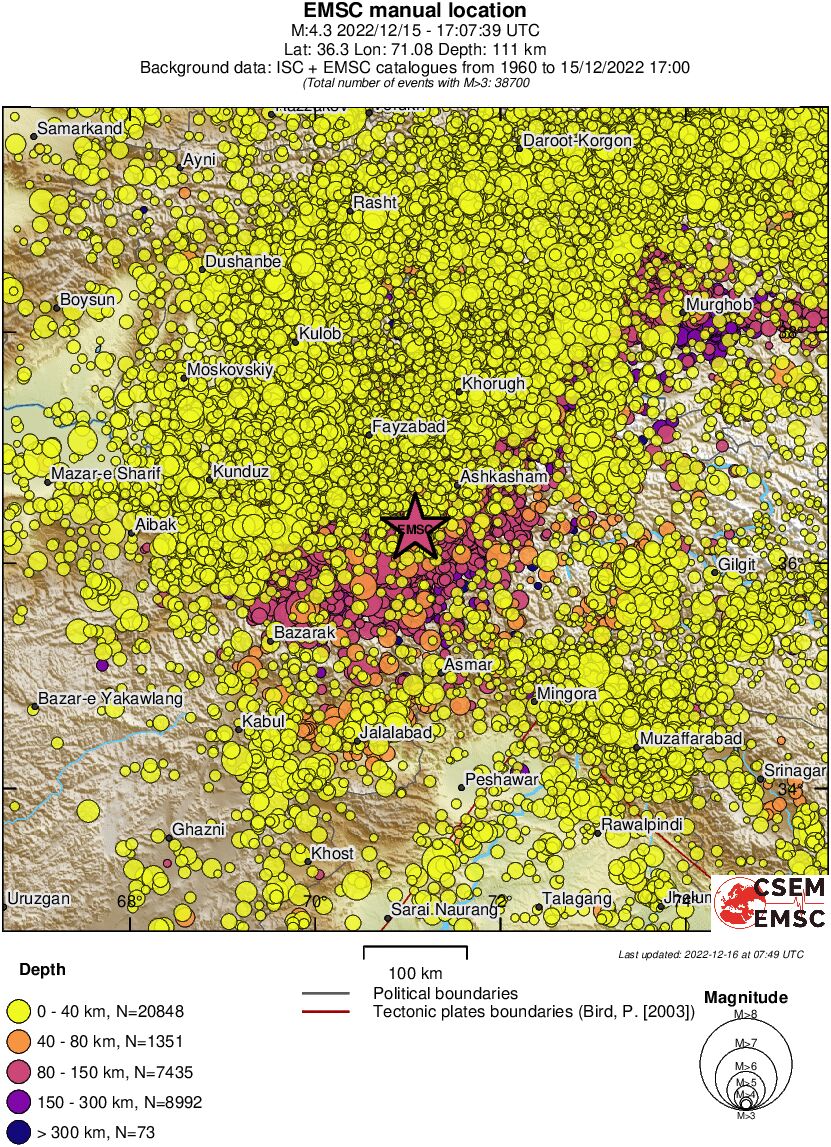 regional historical seismicity