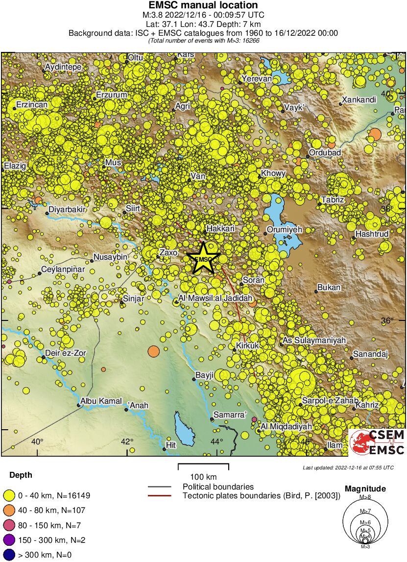 regional historical seismicity