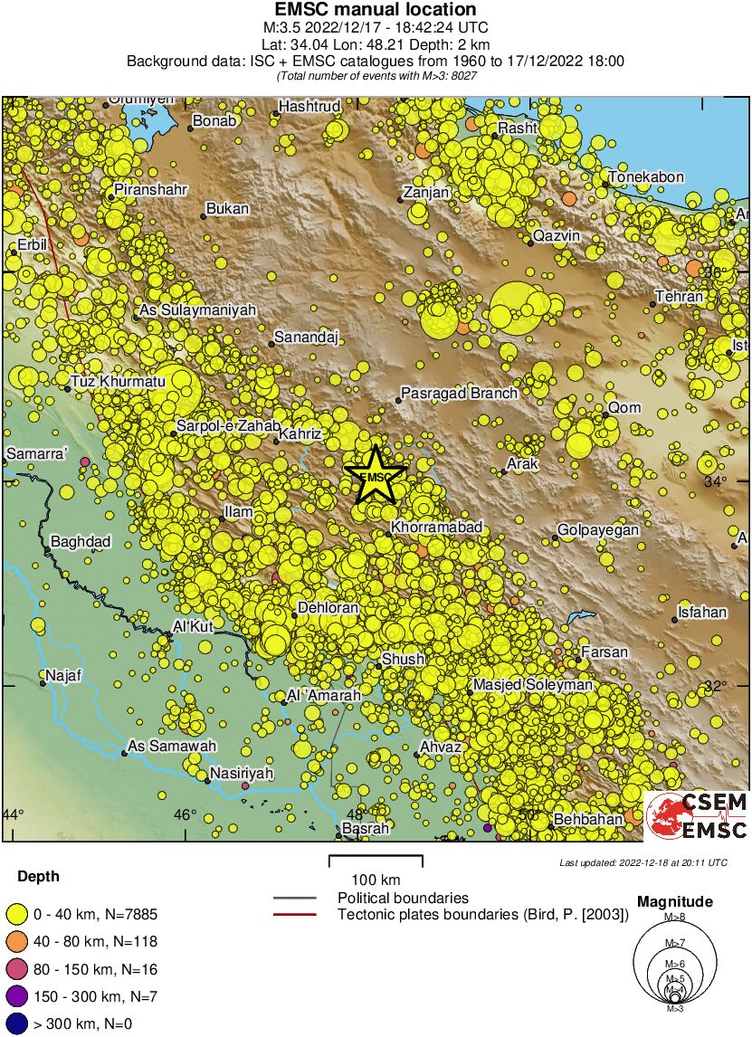 regional historical seismicity