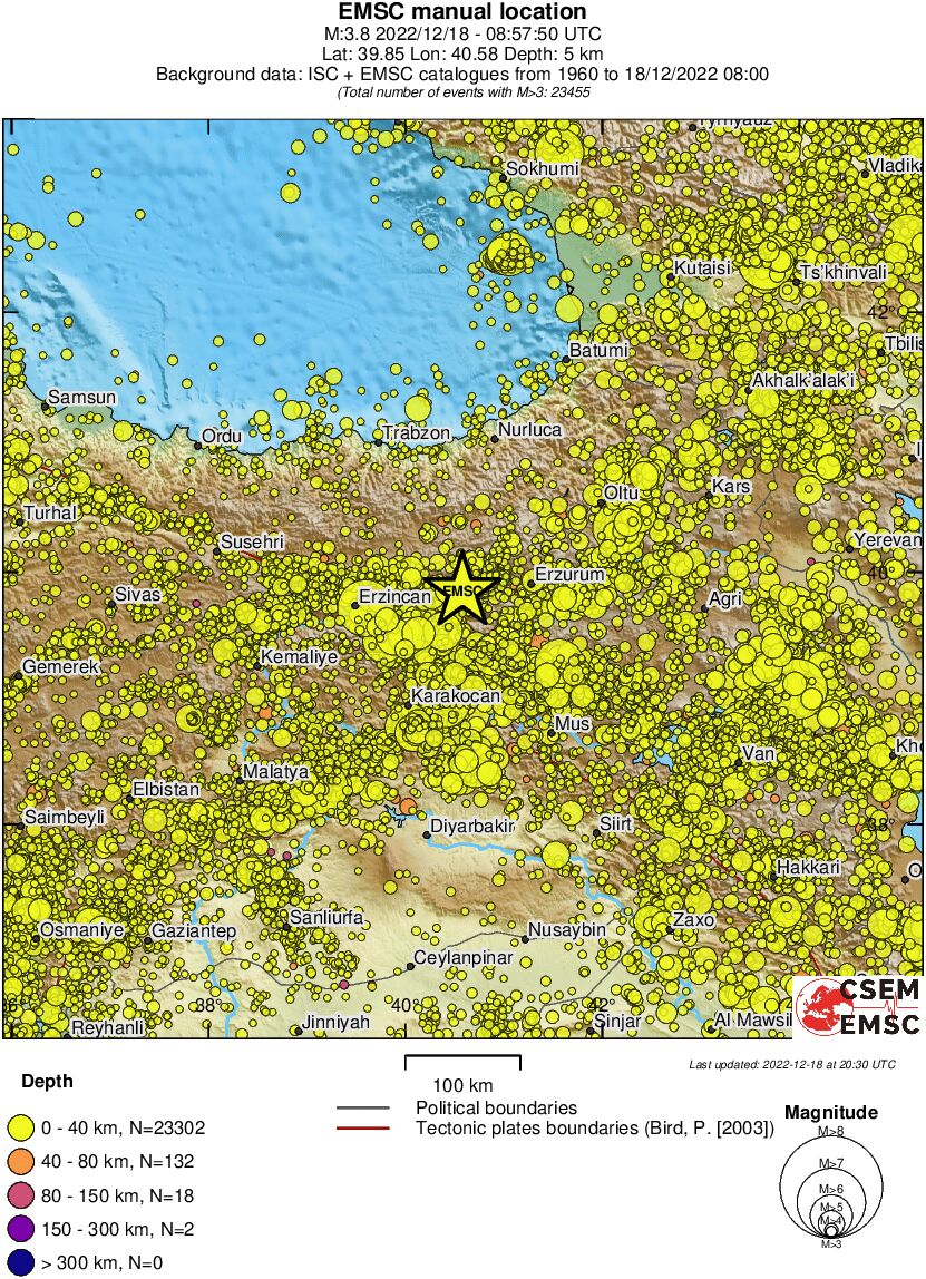 regional historical seismicity