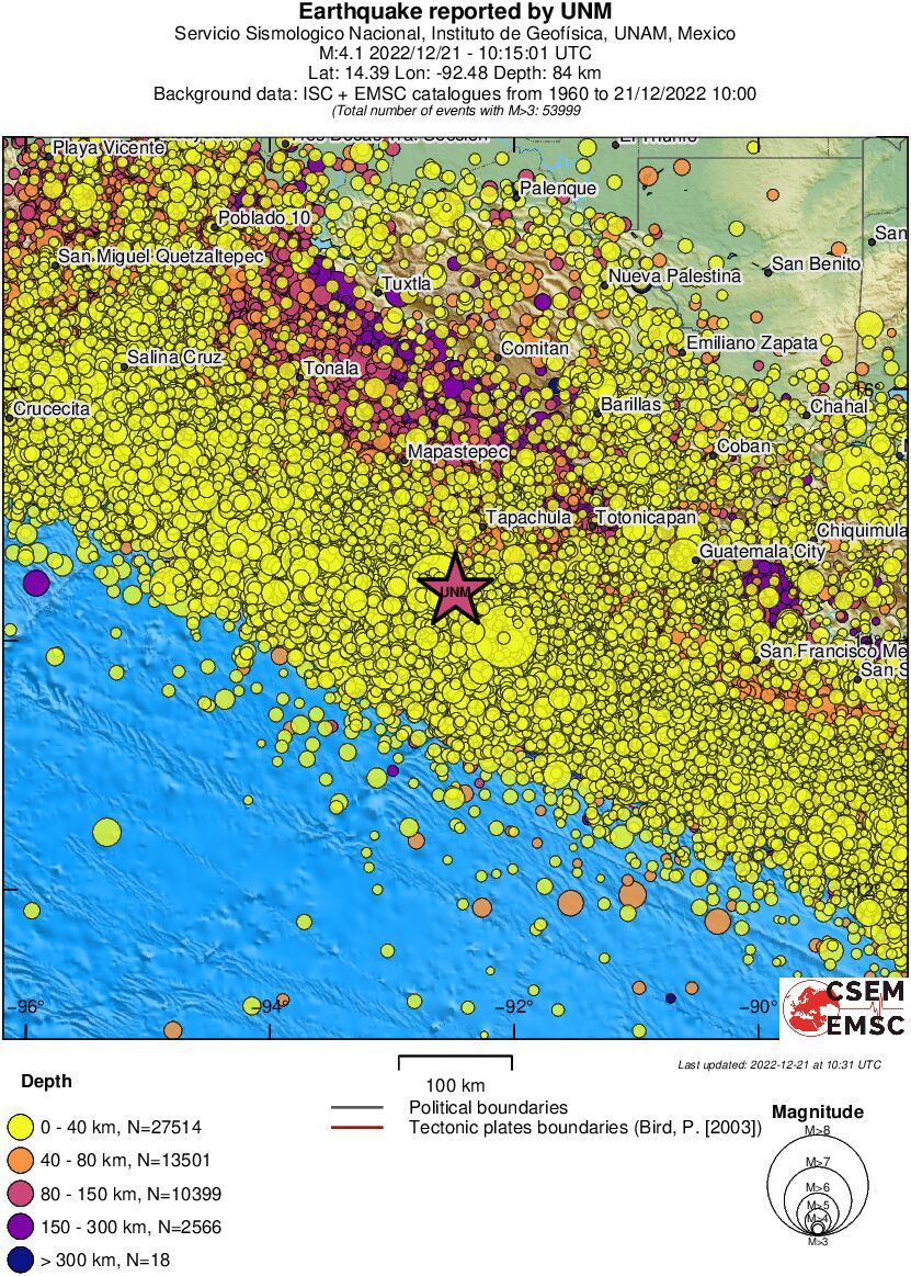 regional historical seismicity
