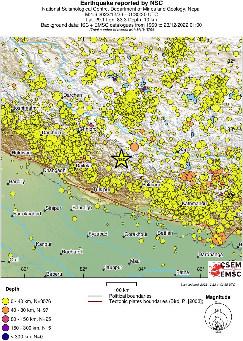 regional historical seismicity