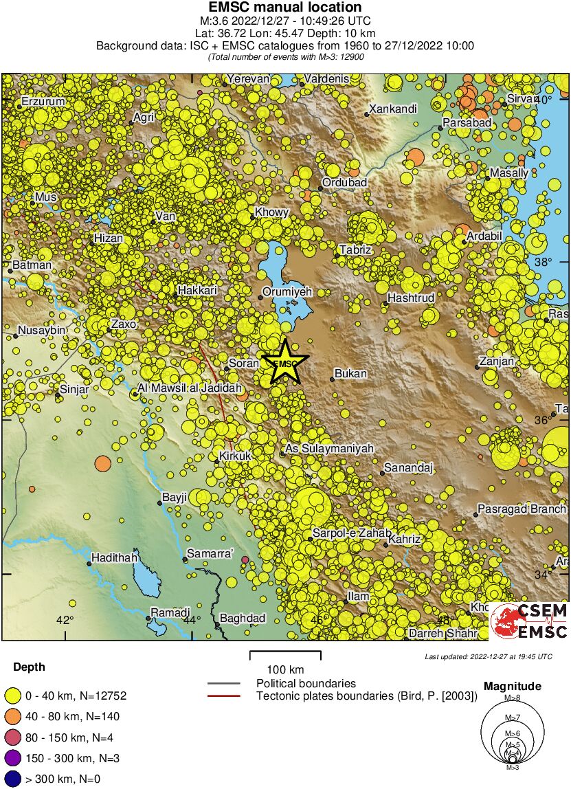 regional historical seismicity