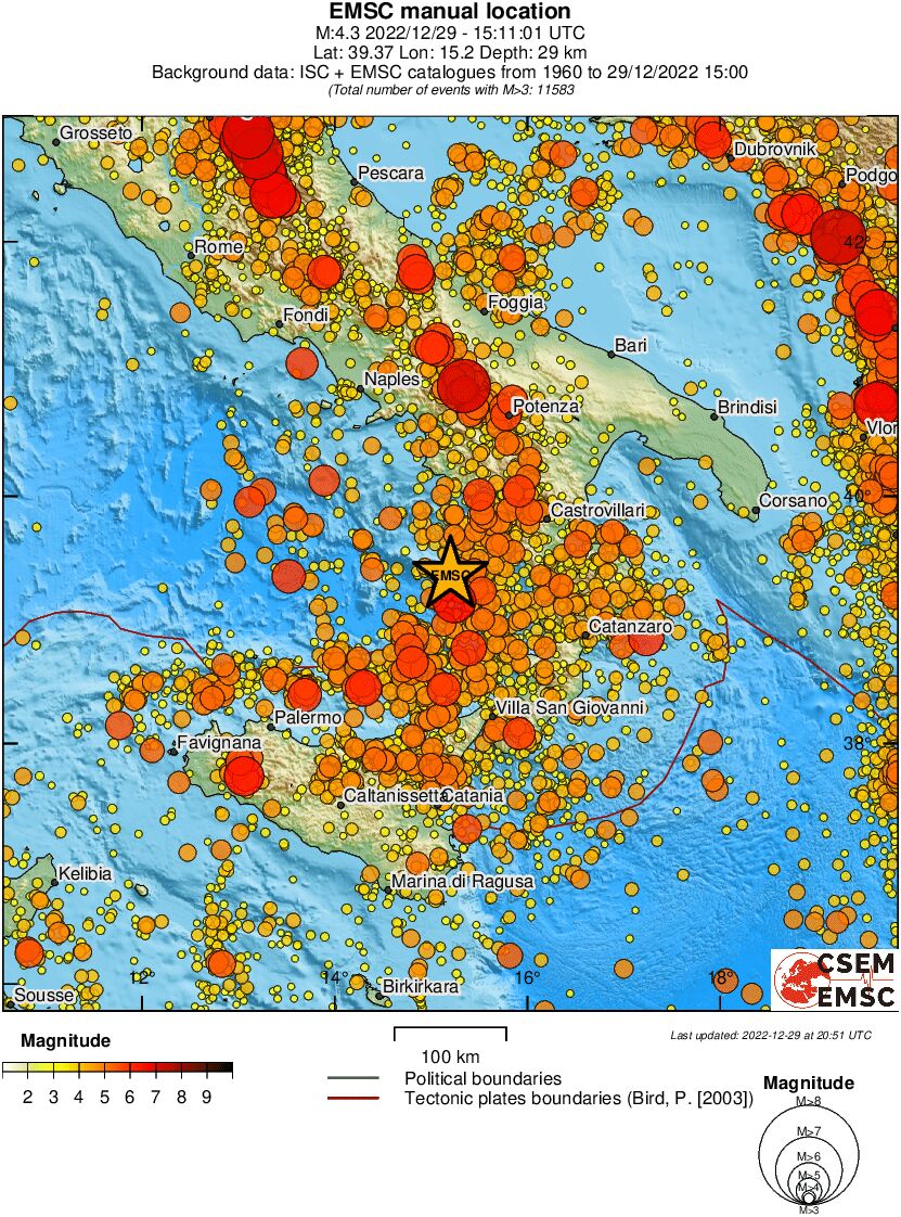 regional magnitude historical seismicity