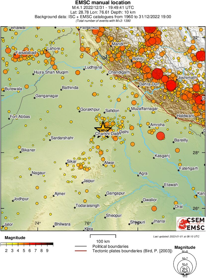 regional magnitude historical seismicity