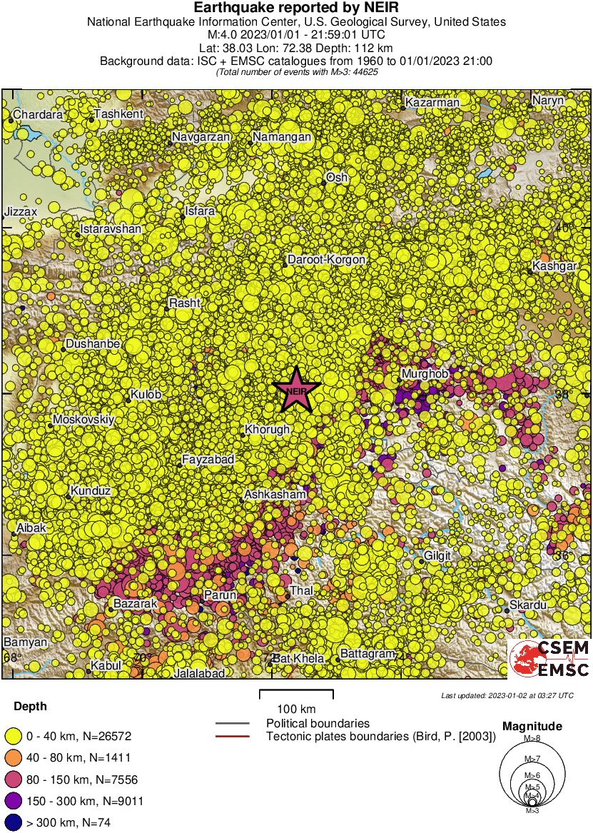 regional historical seismicity