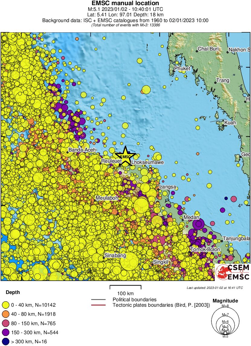 regional historical seismicity