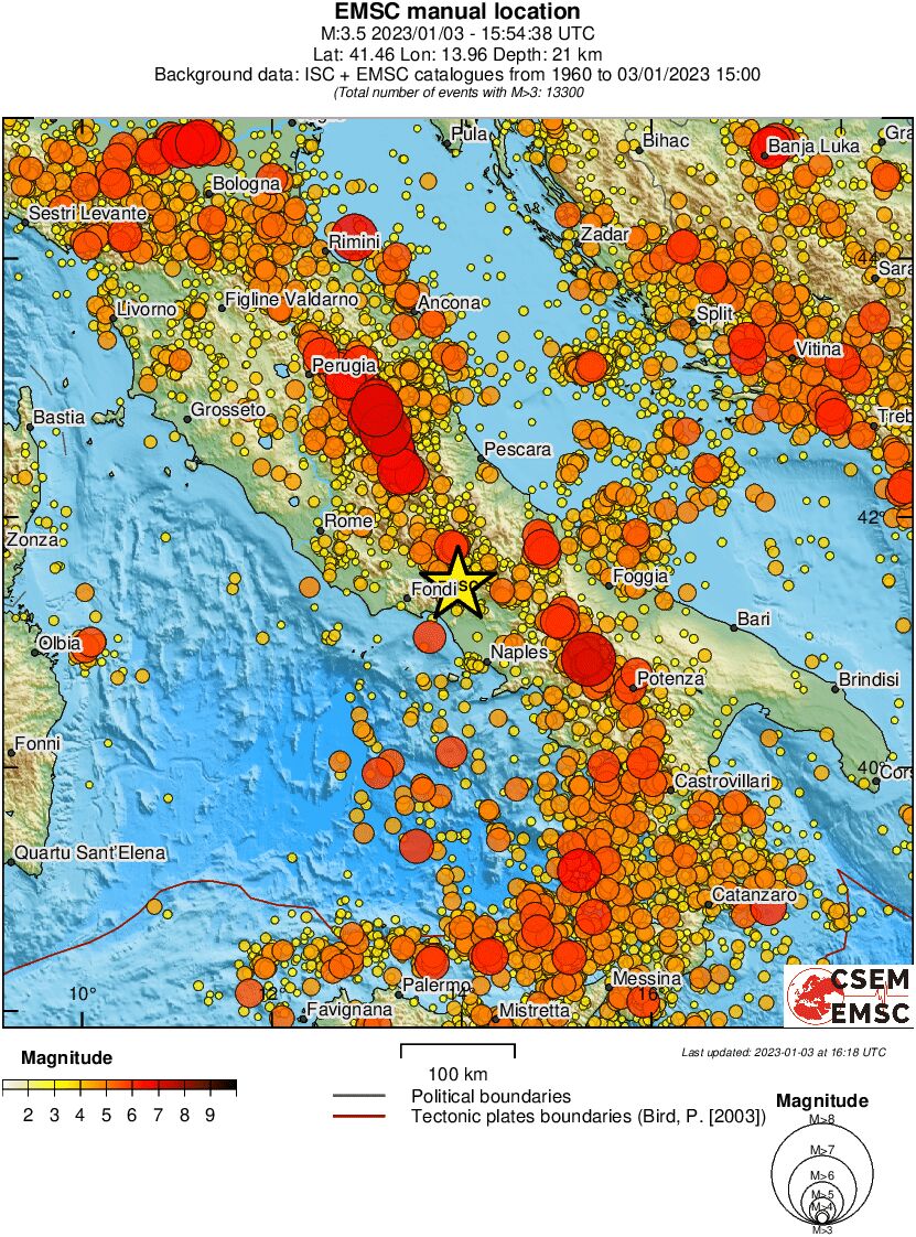 regional magnitude historical seismicity