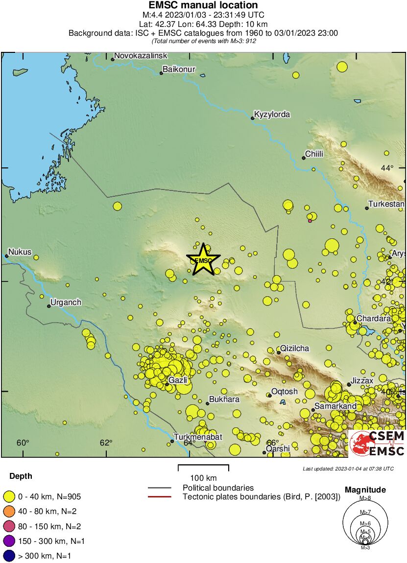 regional historical seismicity