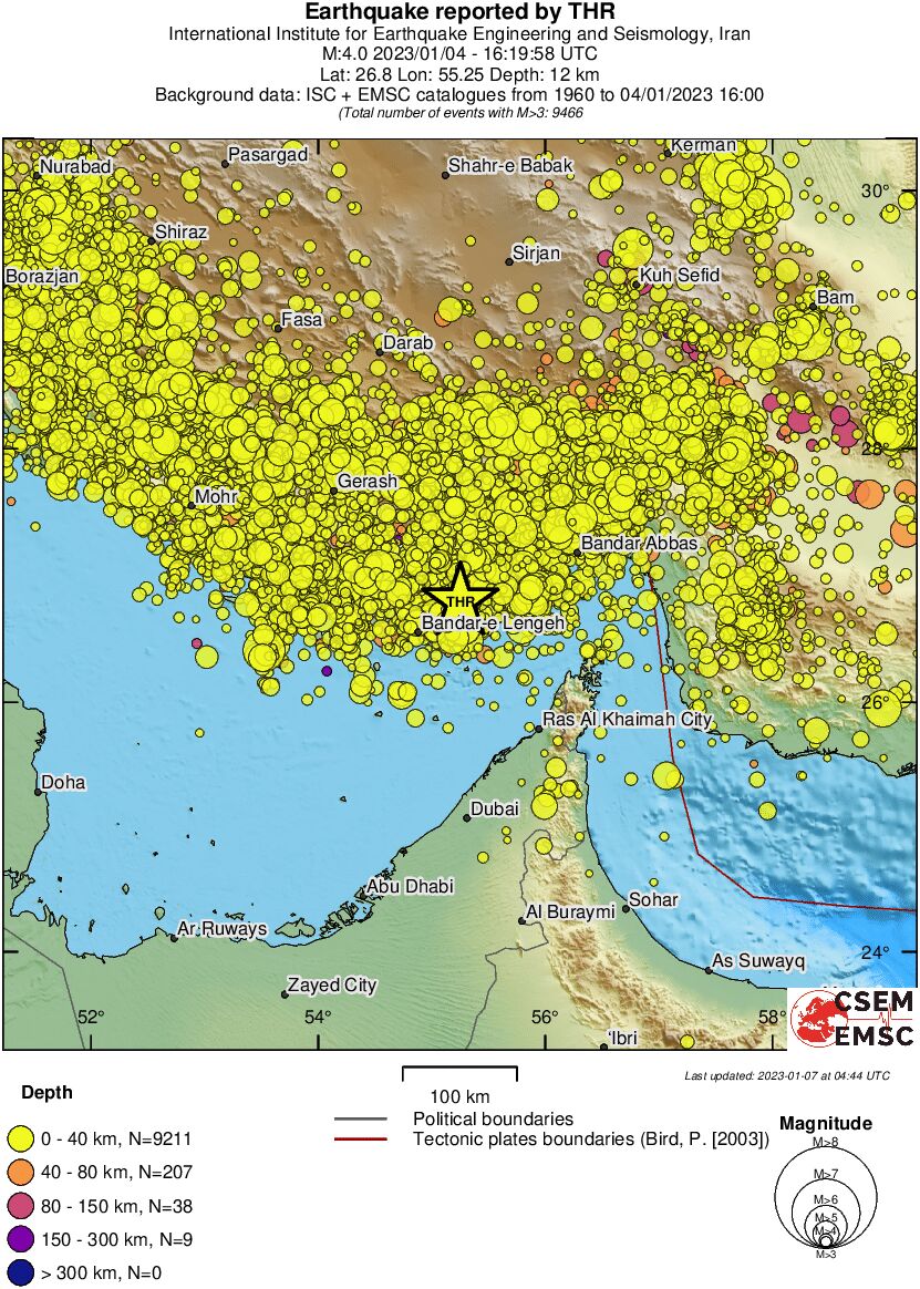 regional historical seismicity