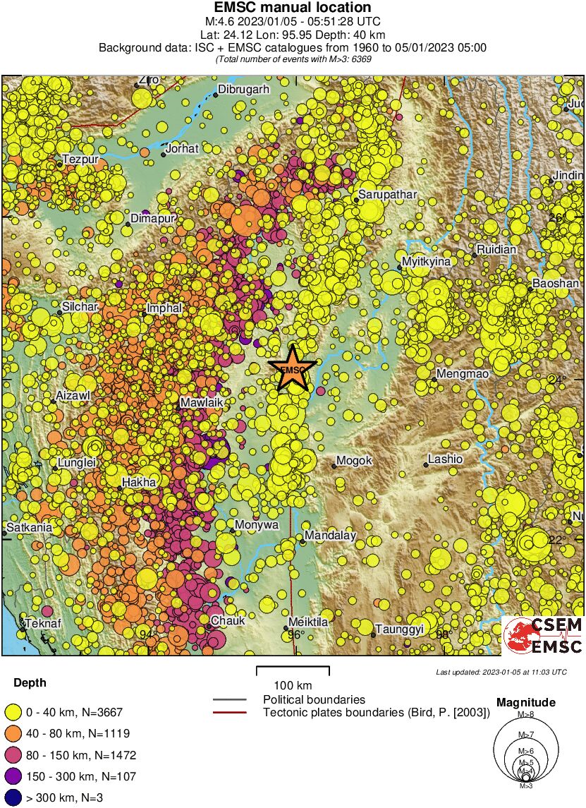 regional historical seismicity