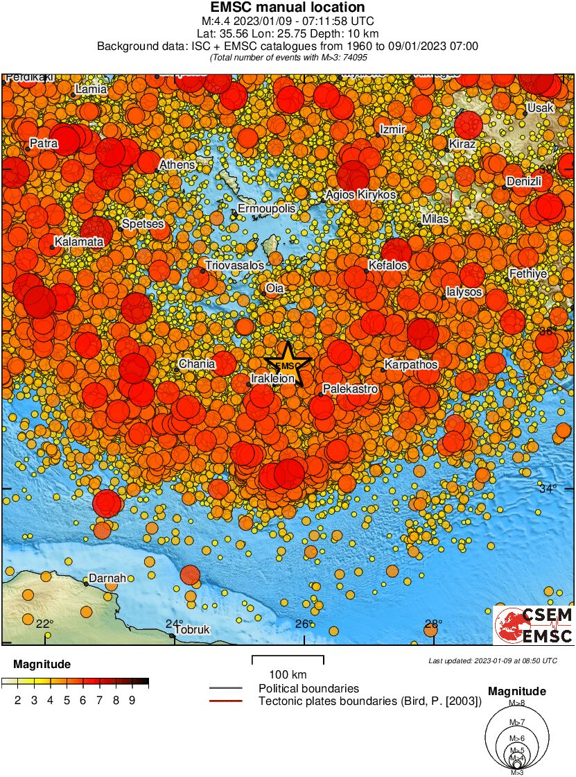 regional magnitude historical seismicity