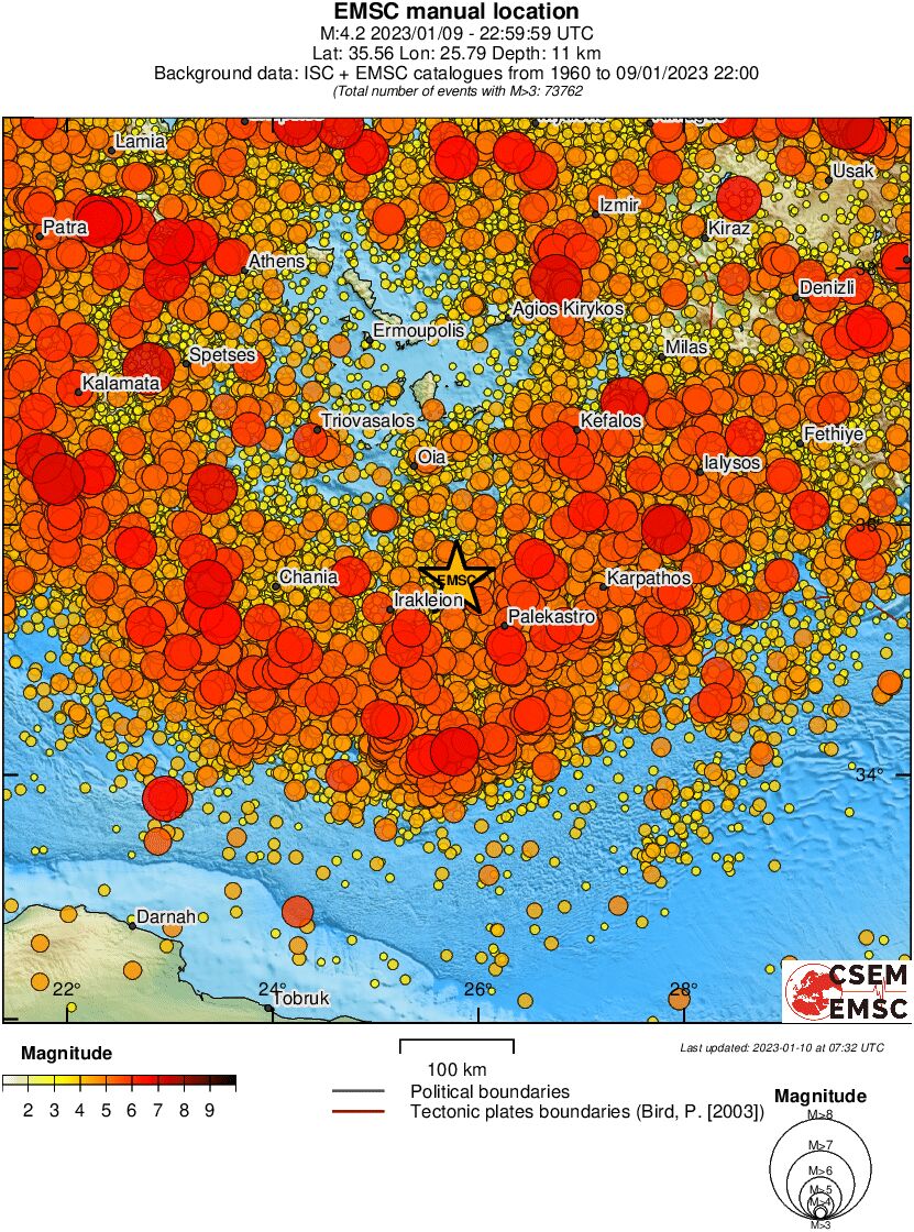 regional magnitude historical seismicity