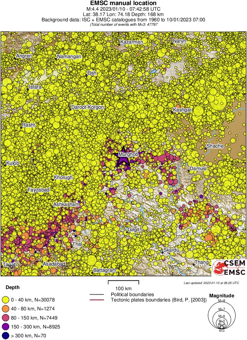 regional historical seismicity