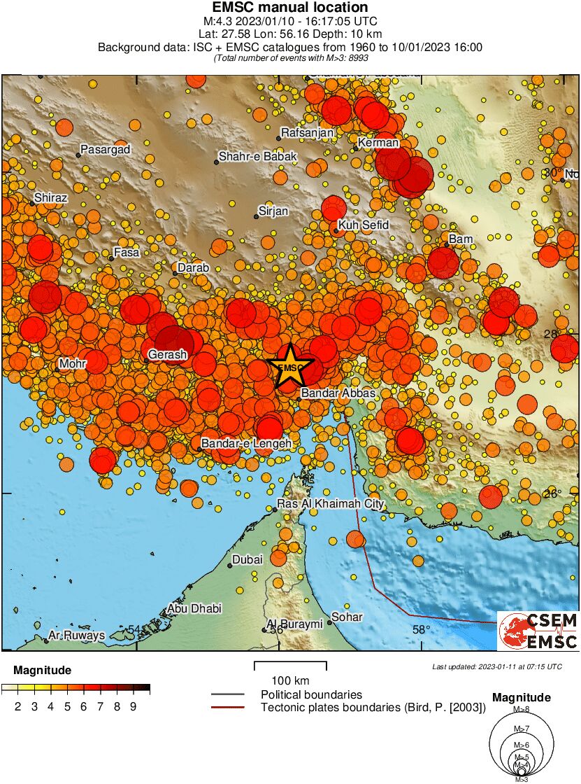 regional magnitude historical seismicity