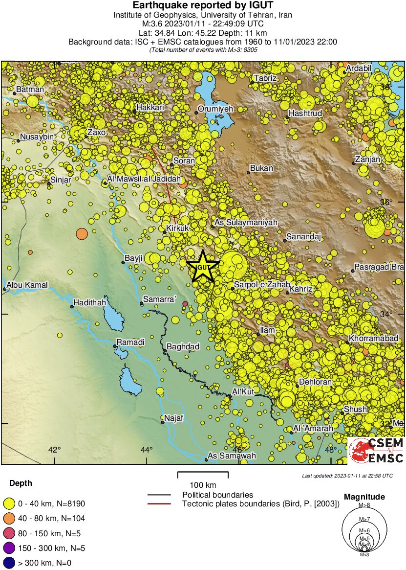 regional historical seismicity