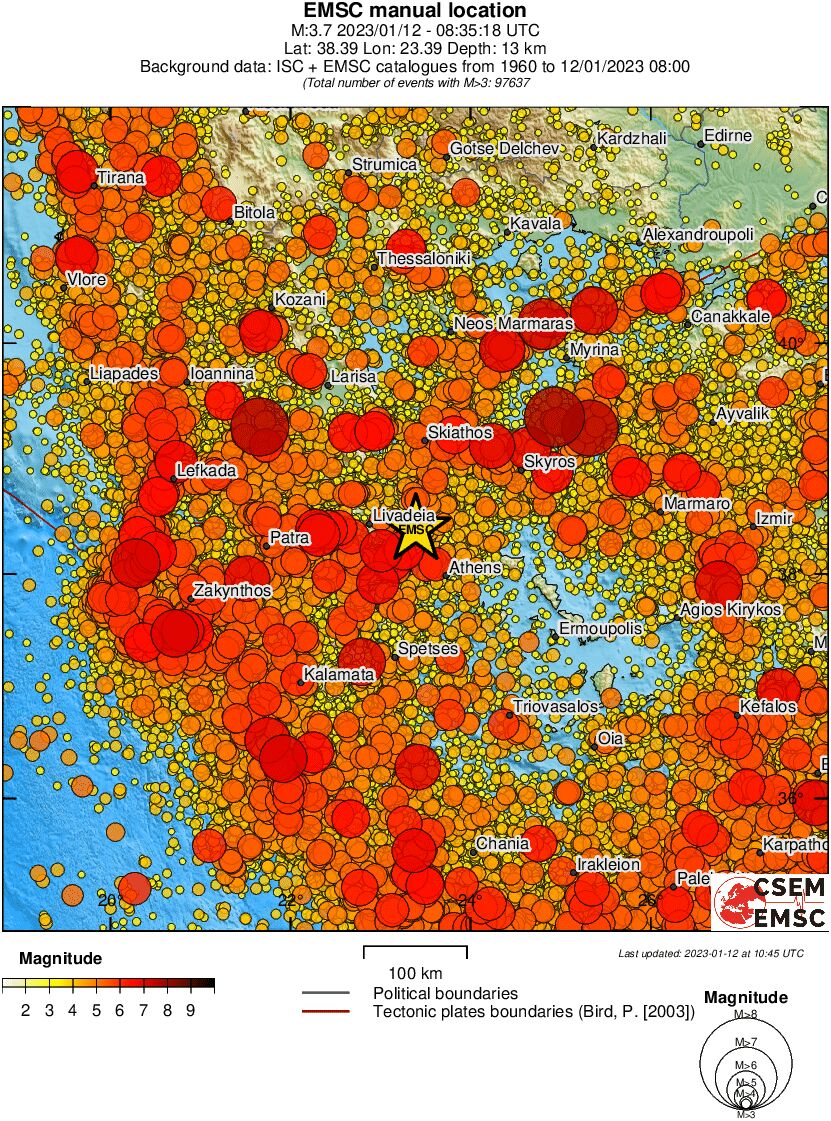 regional magnitude historical seismicity