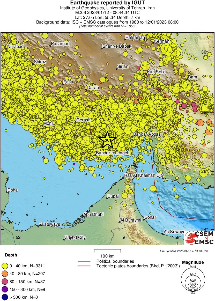 regional historical seismicity