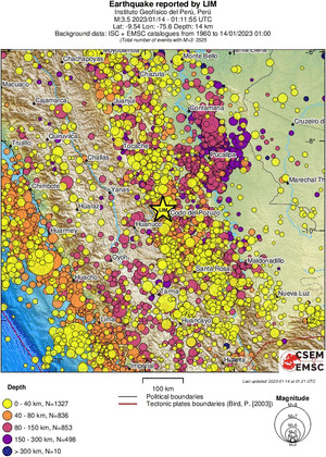 regional historical seismicity