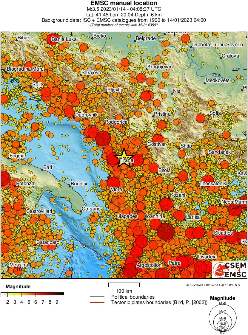 regional magnitude historical seismicity