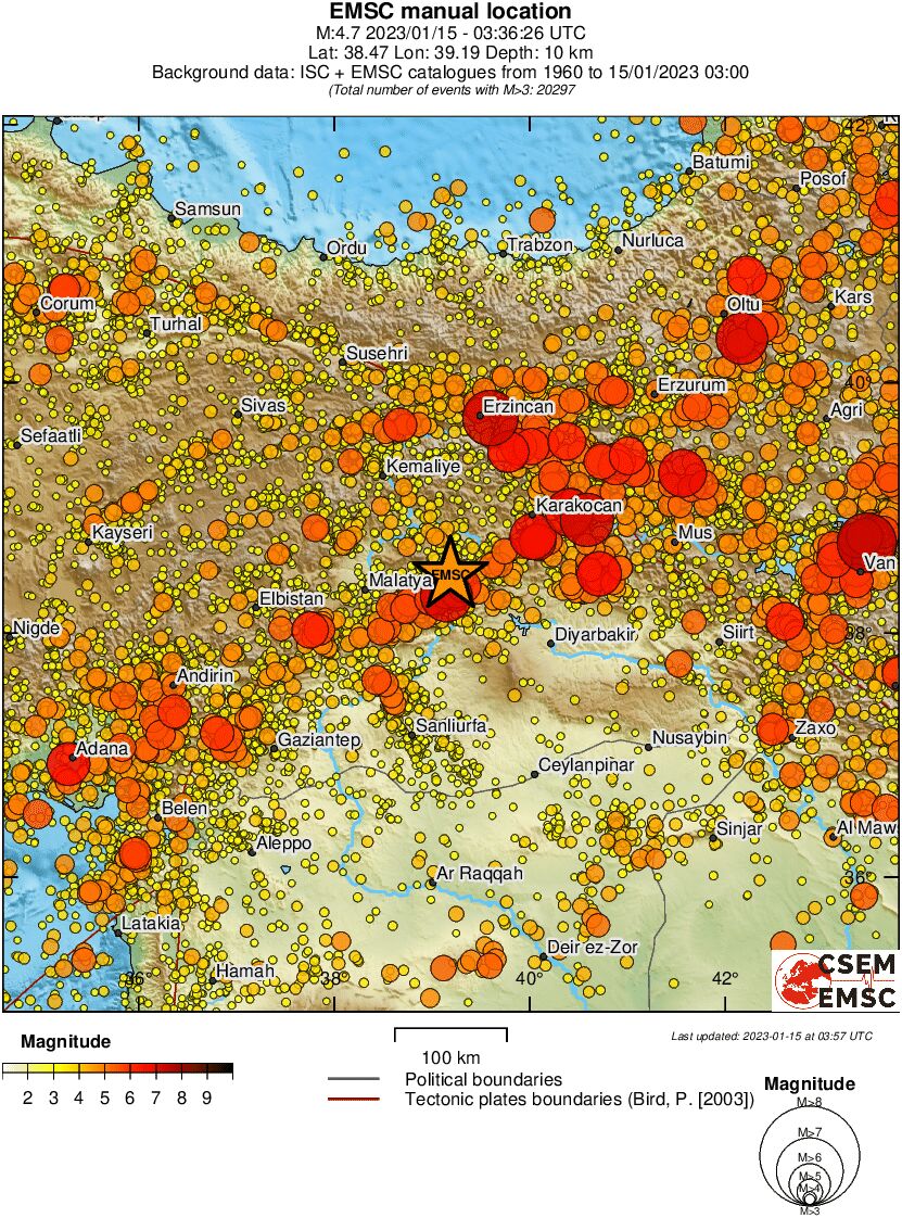 regional magnitude historical seismicity