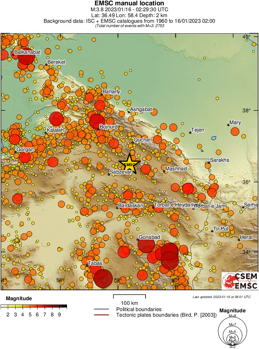 regional magnitude historical seismicity