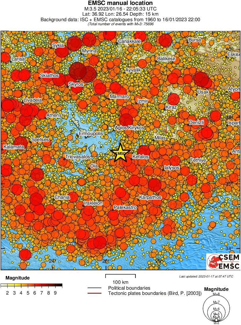 regional magnitude historical seismicity