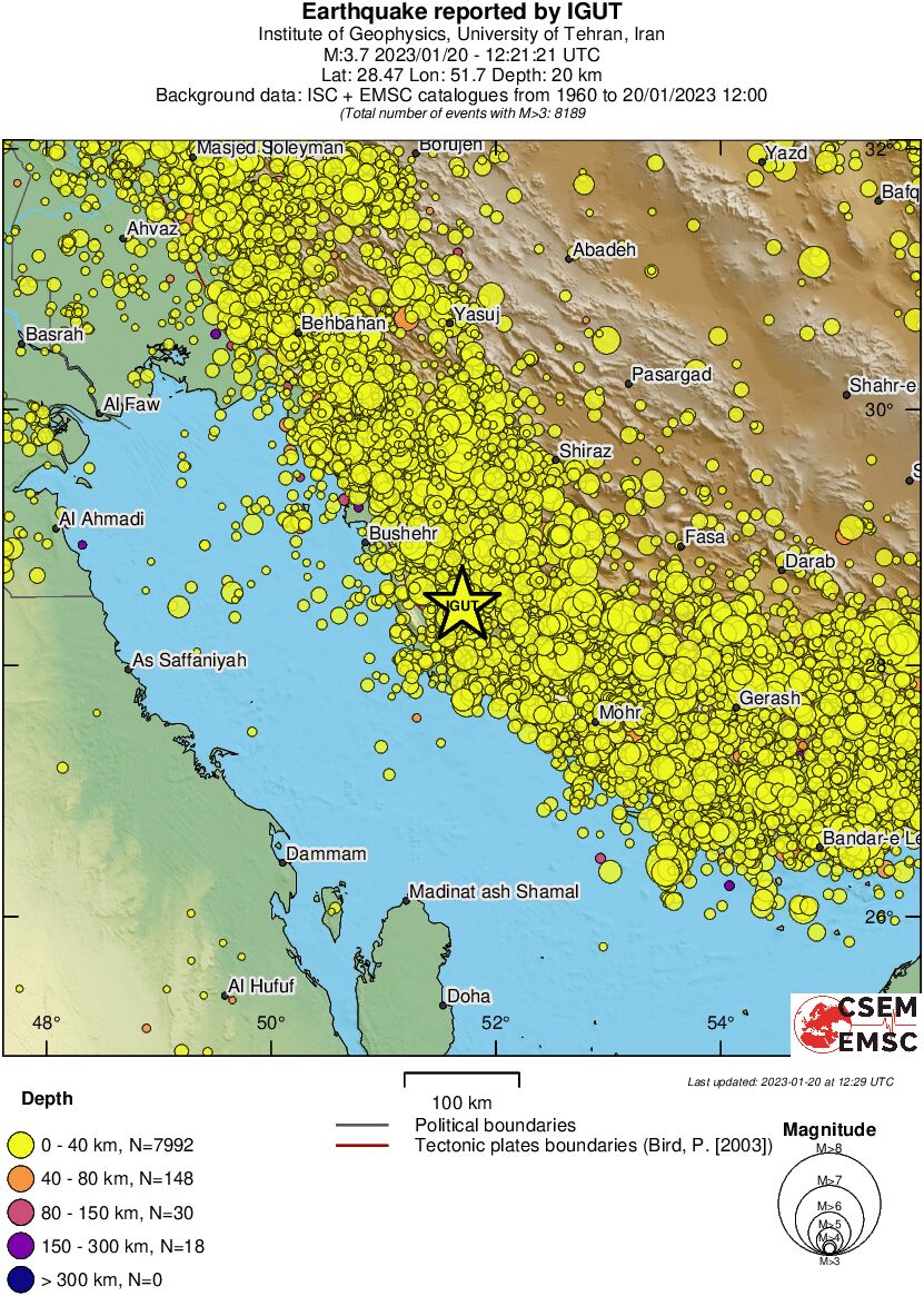 regional historical seismicity