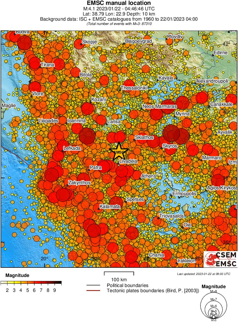 regional magnitude historical seismicity