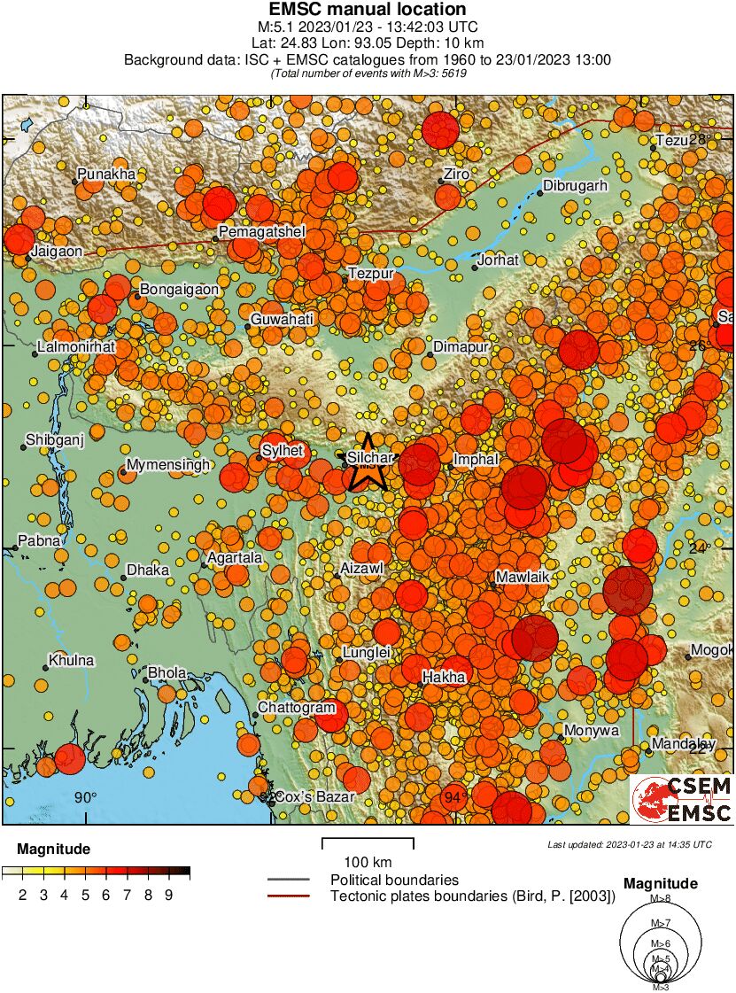 regional magnitude historical seismicity