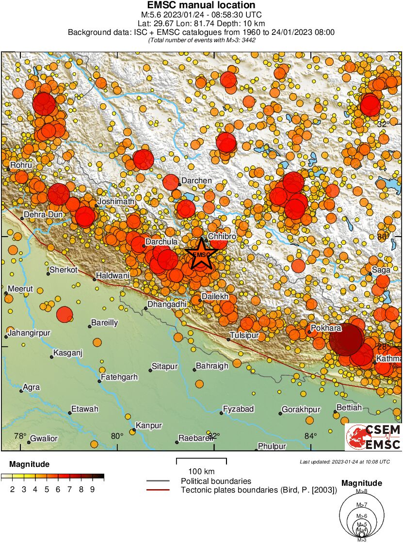 regional magnitude historical seismicity