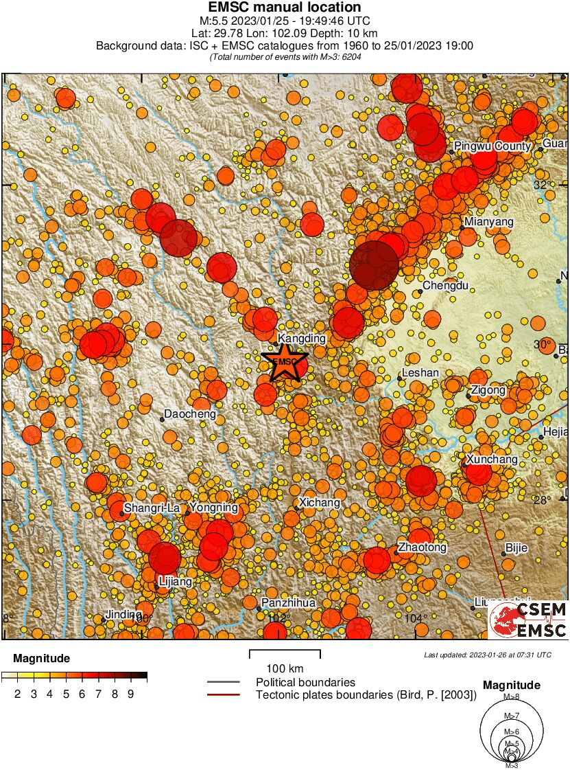 regional magnitude historical seismicity