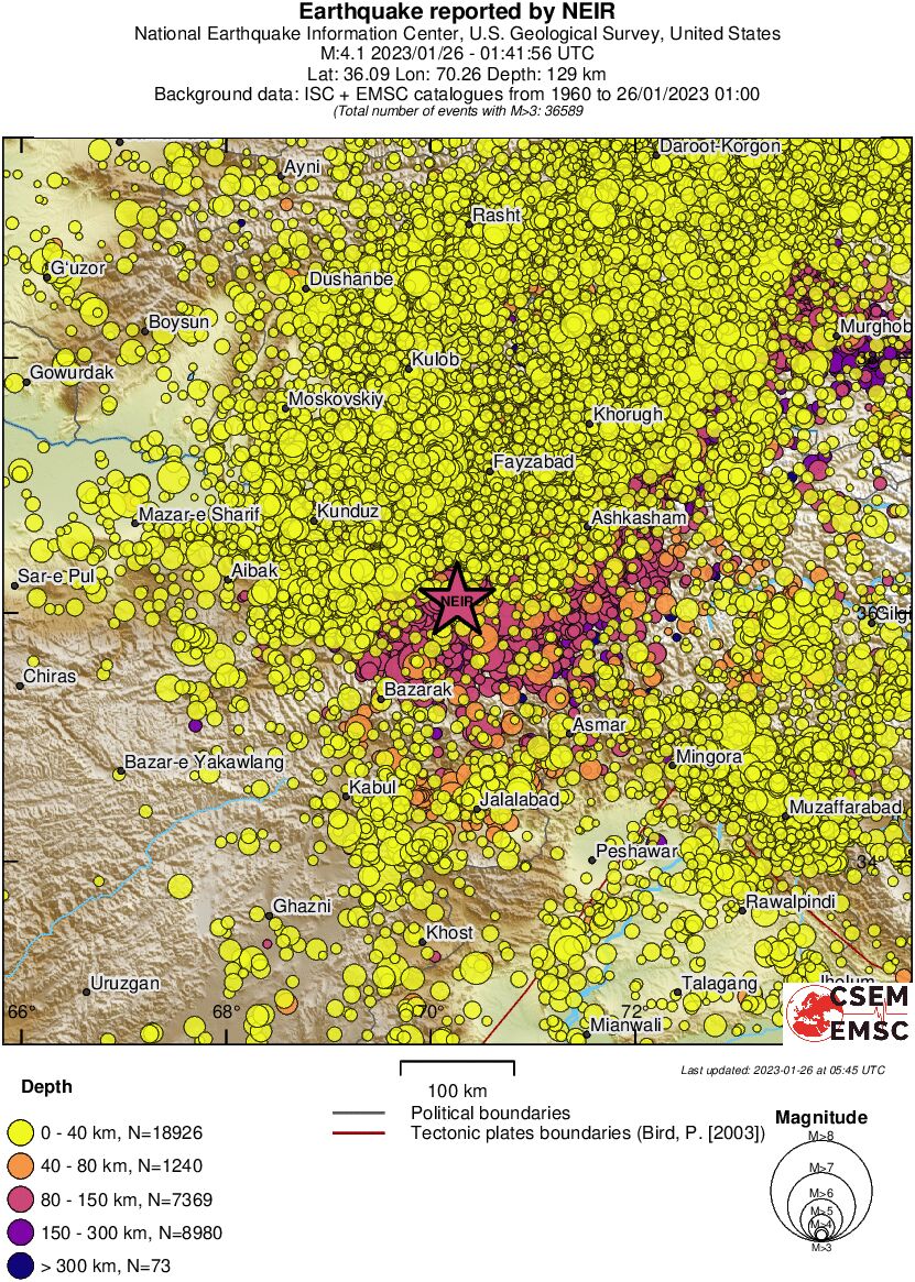 regional historical seismicity