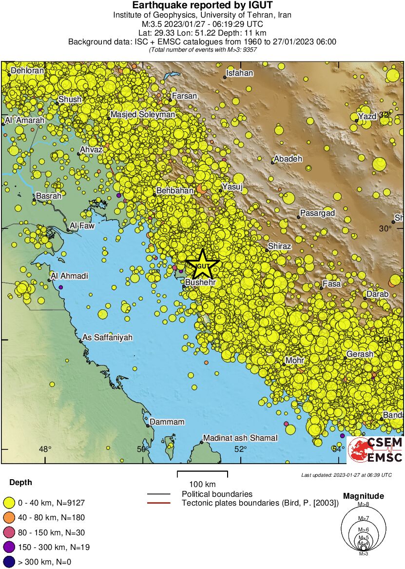 regional historical seismicity