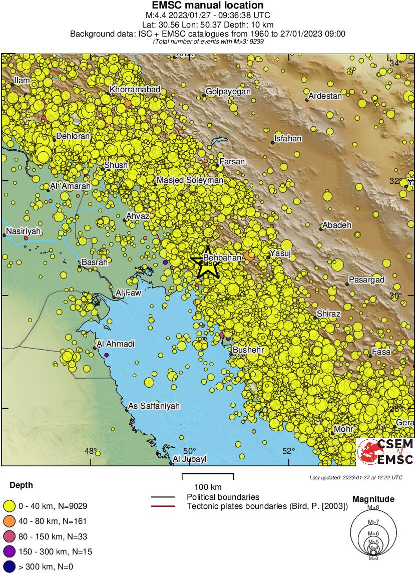 regional historical seismicity