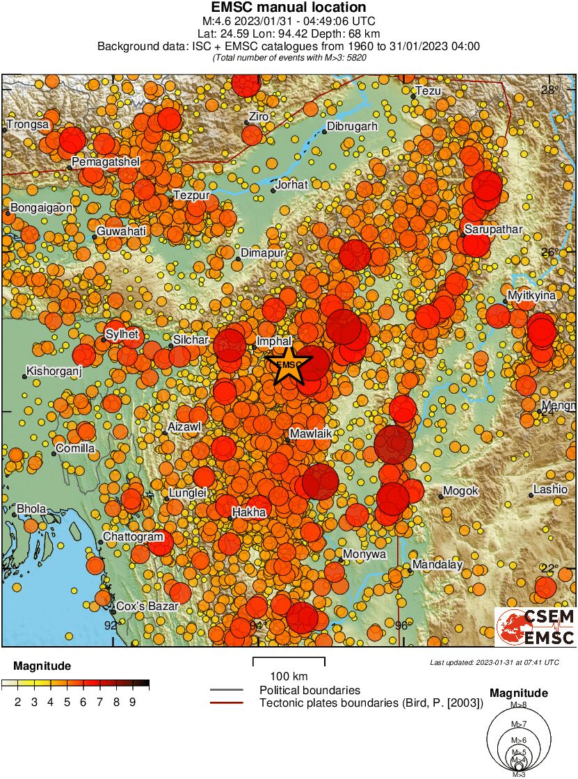 regional magnitude historical seismicity