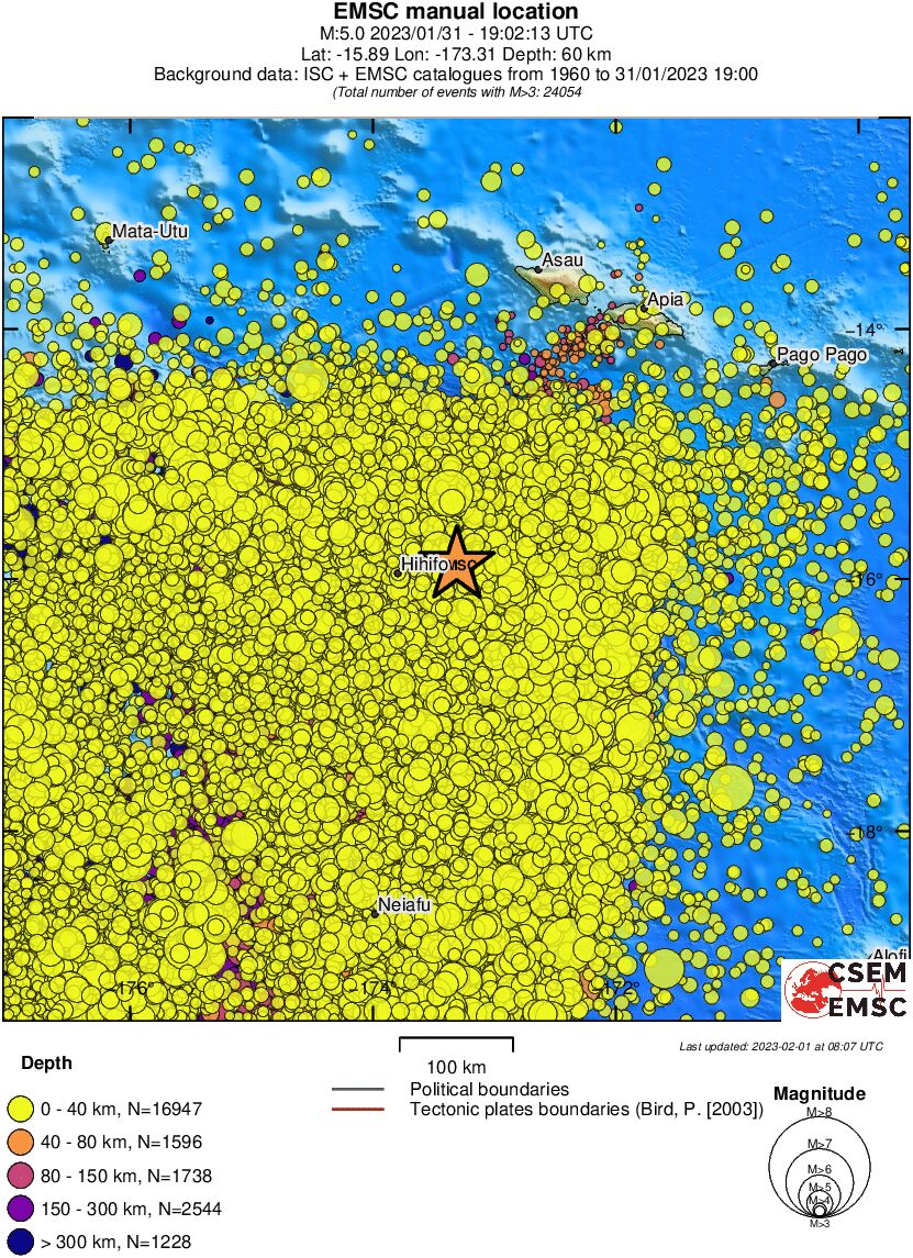 regional historical seismicity