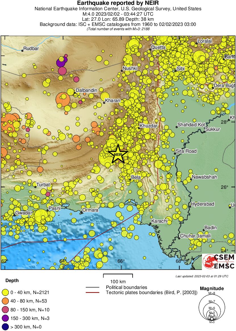 regional historical seismicity