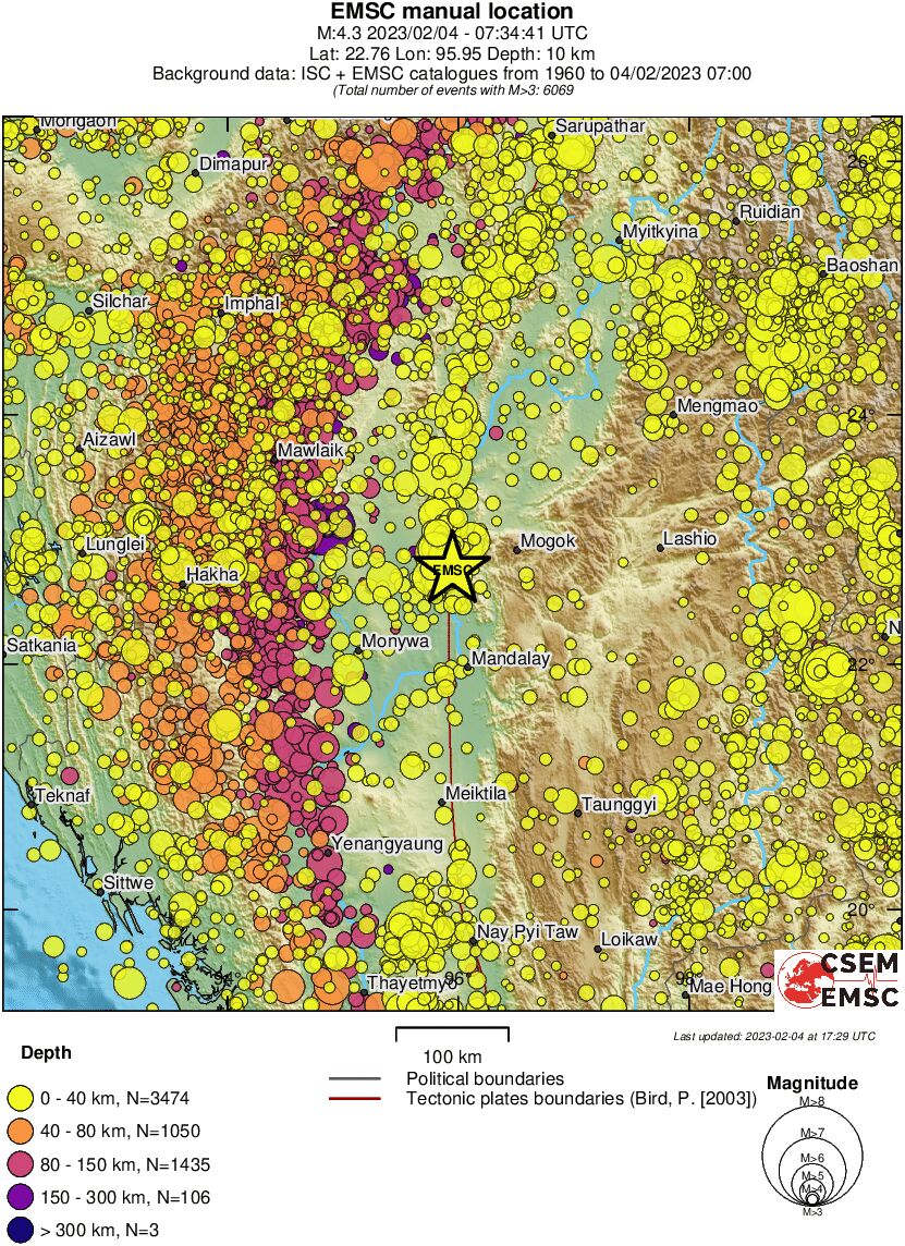 regional historical seismicity