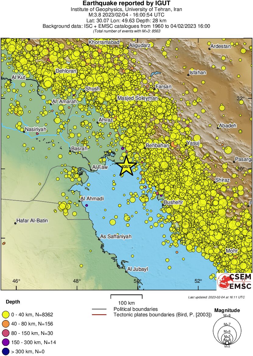 regional historical seismicity