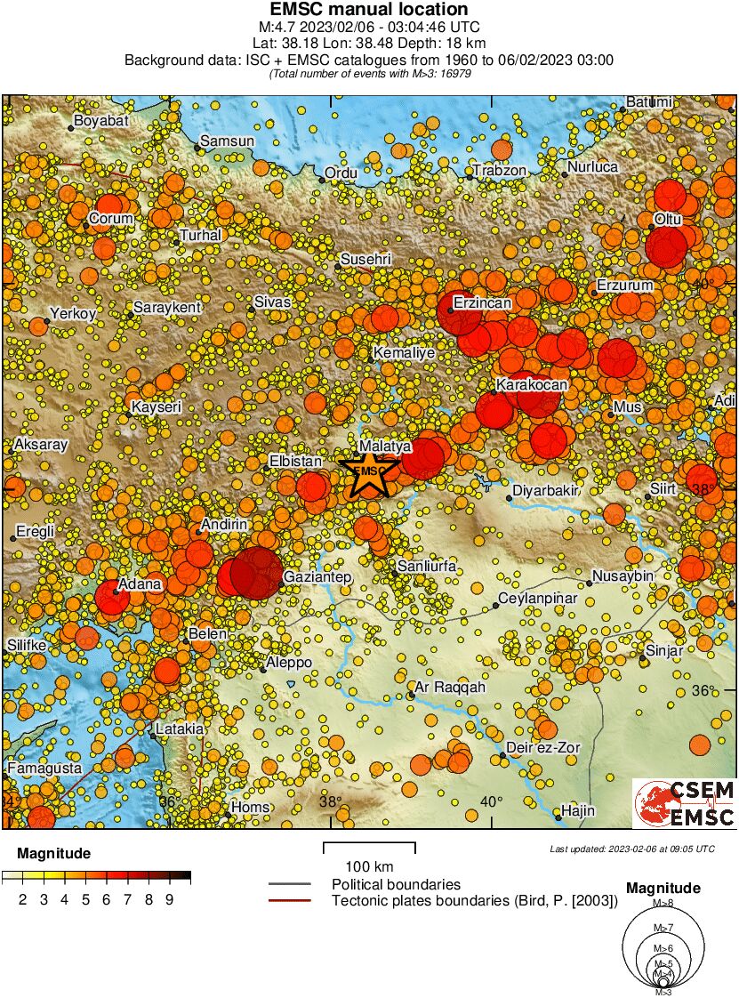 regional magnitude historical seismicity