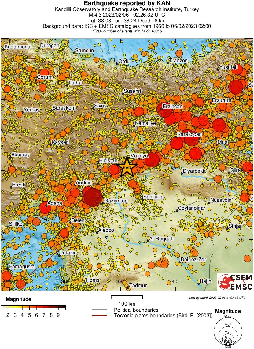 regional magnitude historical seismicity